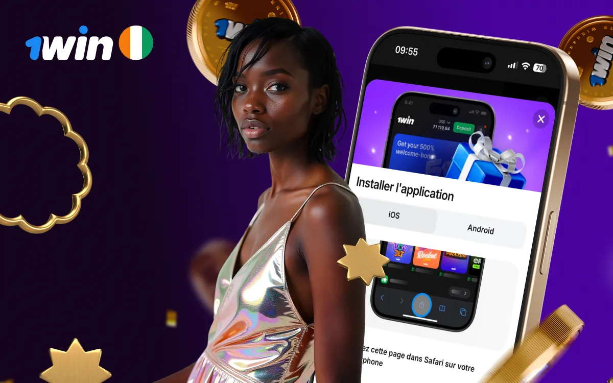 Application 1win en Côte d'Ivoire : installer et jouer